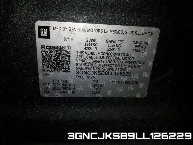 3GNCJKSB9LL126229 фото 2