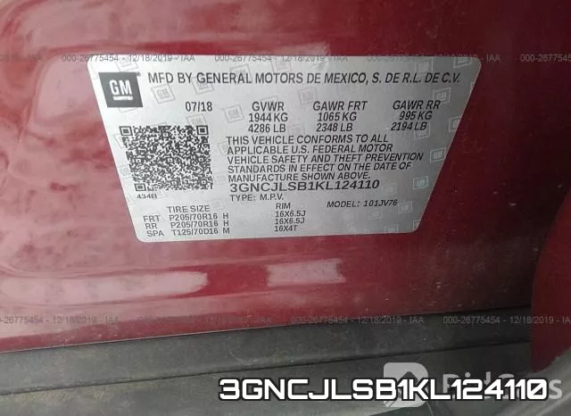 3GNCJLSB1KL124110 фото 10