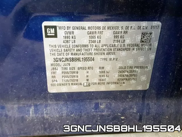 3GNCJNSB8HL195504 фото 2