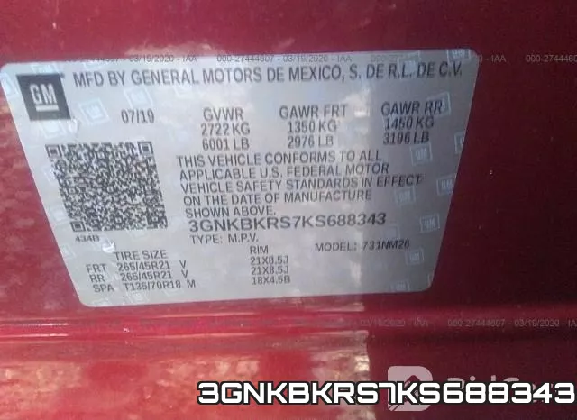 3GNKBKRS7KS688343 фото 10