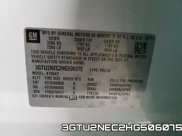 3GTU2NEC2HG506075 фото 2