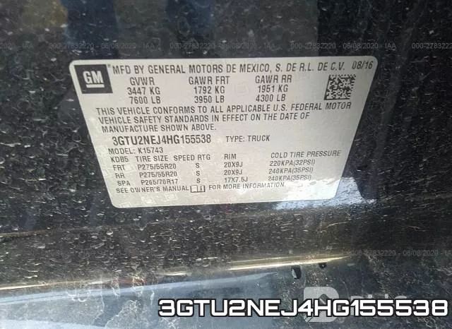 3GTU2NEJ4HG155538 фото 10