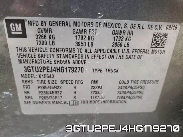 3GTU2PEJ4HG179270 фото 2