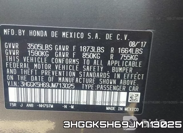 3HGGK5H69JM713025 фото 10