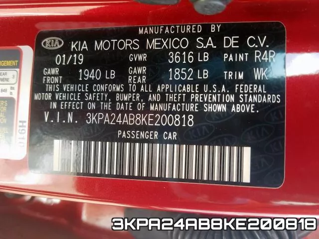 3KPA24AB8KE200818 фото 2