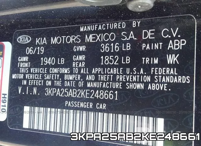 3KPA25AB2KE248661 фото 10