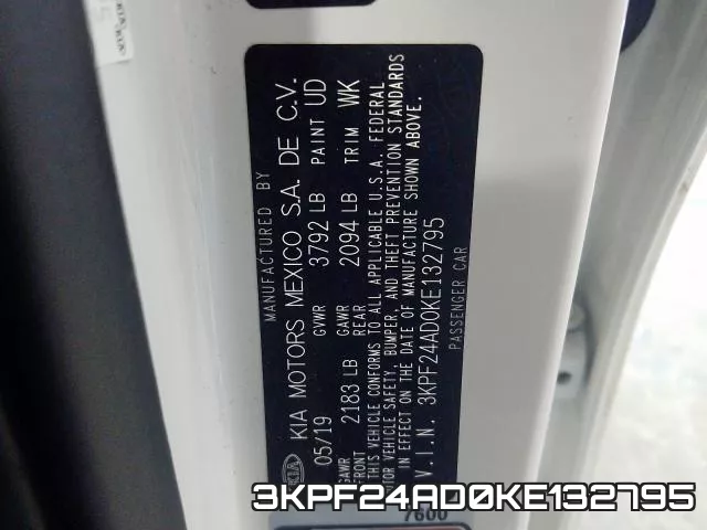 3KPF24AD0KE132795 фото 2