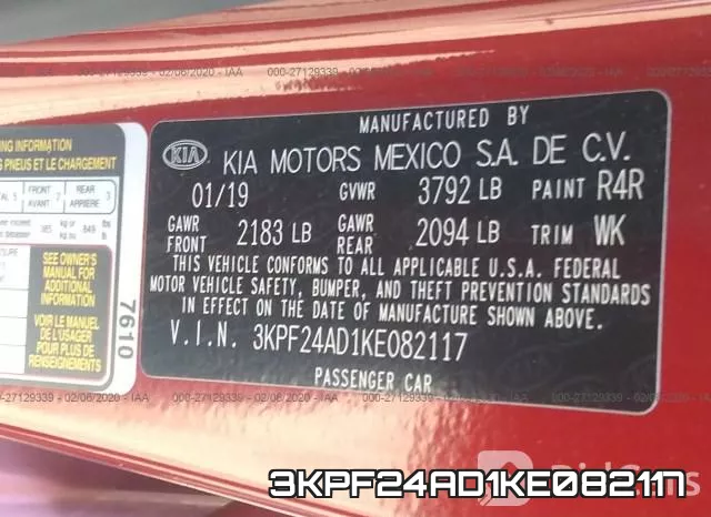 3KPF24AD1KE082117 фото 10