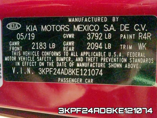 3KPF24AD8KE121074 фото 2