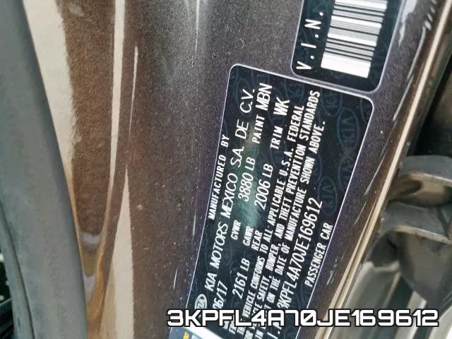 3KPFL4A70JE169612 фото 2