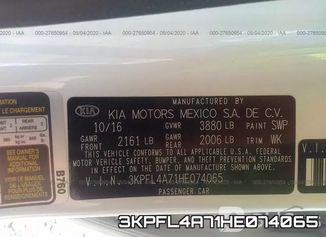 3KPFL4A71HE074065 фото 10