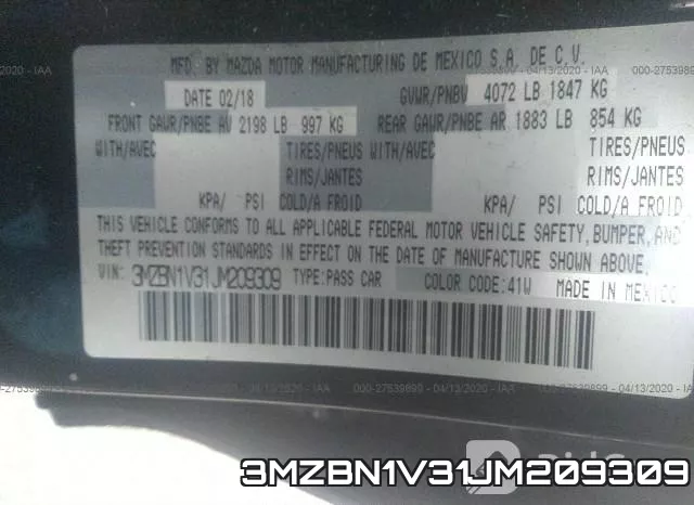 3MZBN1V31JM209309 фото 10