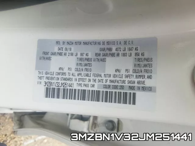 3MZBN1V32JM251441 фото 2