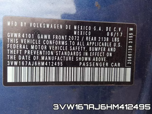 3VW167AJ6HM412495 фото 2