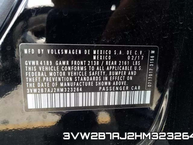 3VW2B7AJ2HM323264 фото 2
