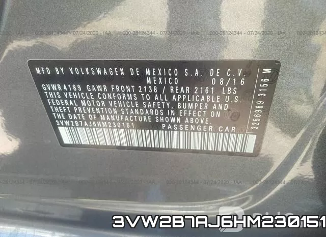 3VW2B7AJ6HM230151 фото 10