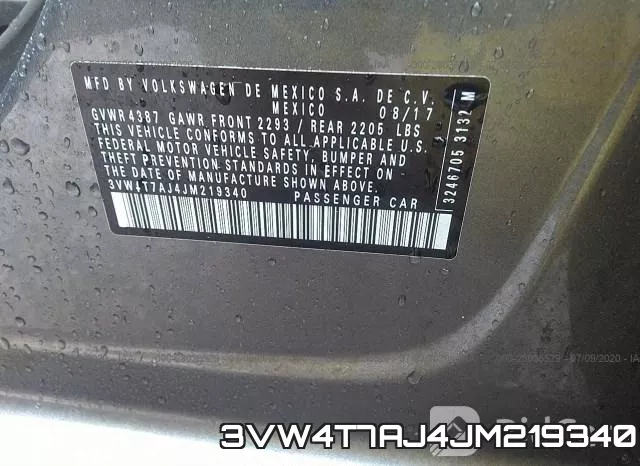3VW4T7AJ4JM219340 фото 10