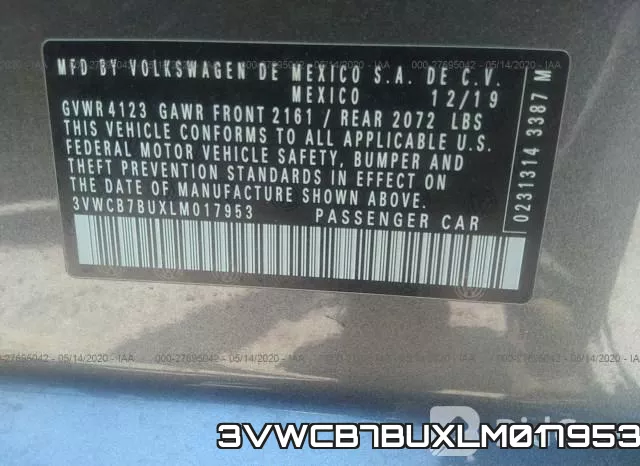 3VWCB7BUXLM017953 фото 10
