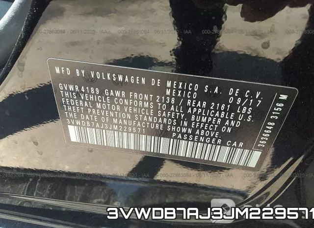 3VWDB7AJ3JM229571 фото 10