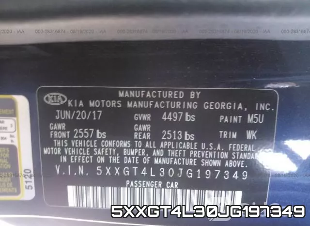 5XXGT4L30JG197349 фото 10