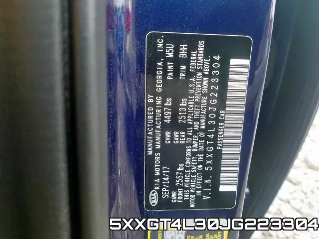 5XXGT4L30JG223304 фото 2
