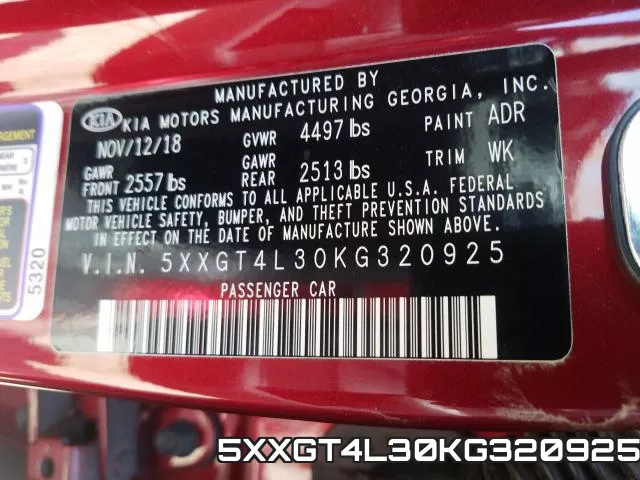 5XXGT4L30KG320925 фото 2