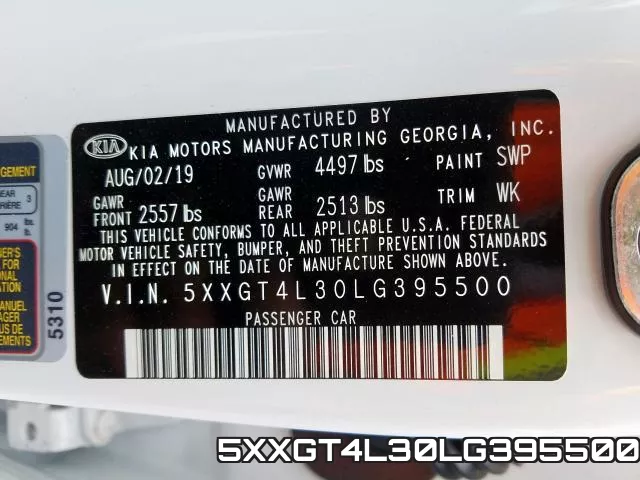 5XXGT4L30LG395500 фото 2