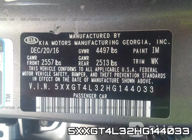 5XXGT4L32HG144033 фото 10