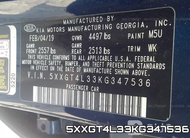 5XXGT4L33KG347536 фото 10