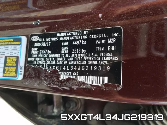 5XXGT4L34JG219319 фото 2