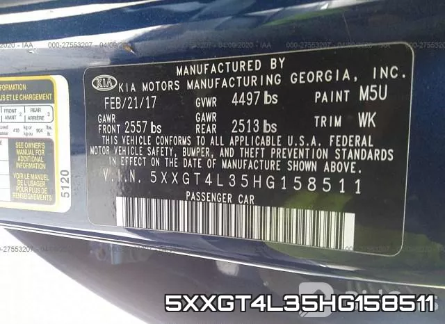 5XXGT4L35HG158511 фото 10