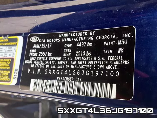 5XXGT4L36JG197100 фото 2