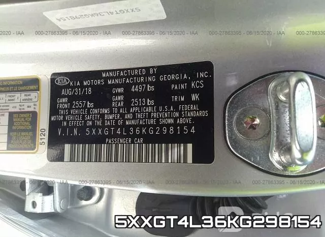 5XXGT4L36KG298154 фото 10