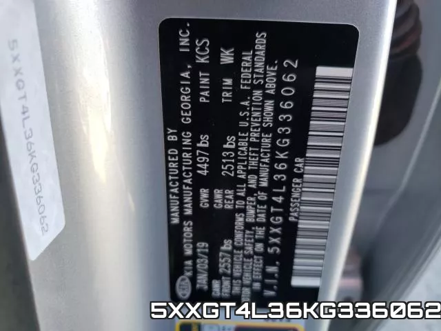 5XXGT4L36KG336062 фото 2