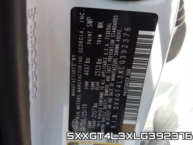 5XXGT4L3XLG392376 фото 2