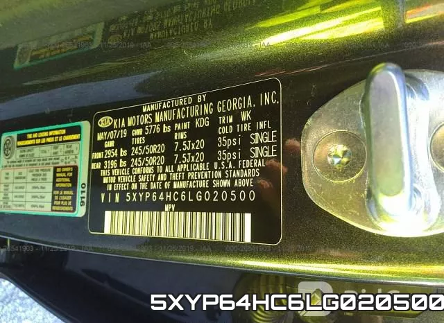 5XYP64HC6LG020500 фото 10