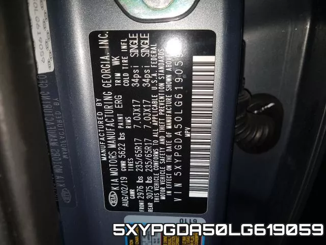 5XYPGDA50LG619059 фото 2