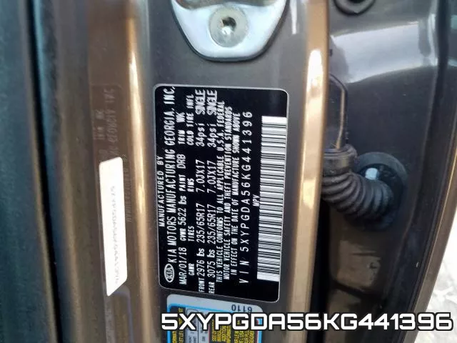 5XYPGDA56KG441396 фото 2