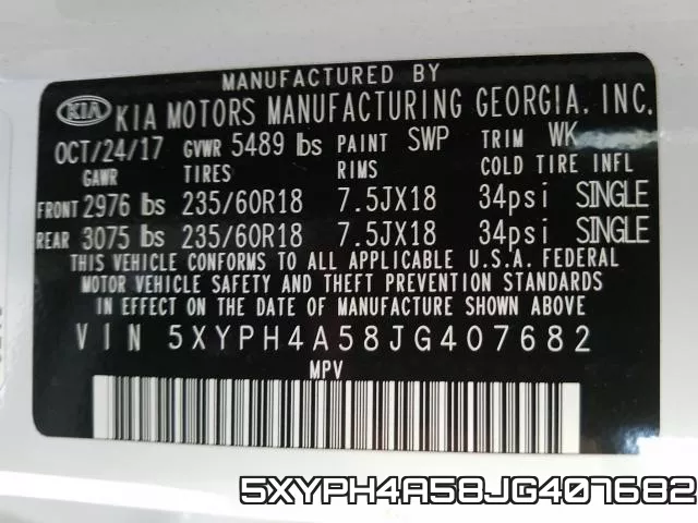 5XYPH4A58JG407682 фото 2
