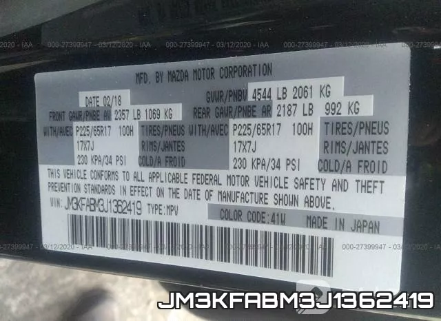 JM3KFABM3J1362419 фото 10