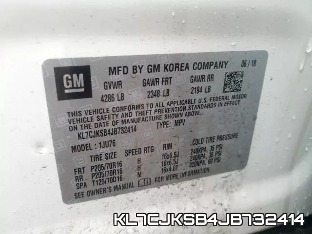 KL7CJKSB4JB732414 фото 2