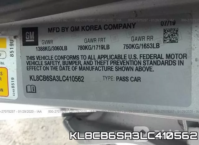 KL8CB6SA3LC410562 фото 10