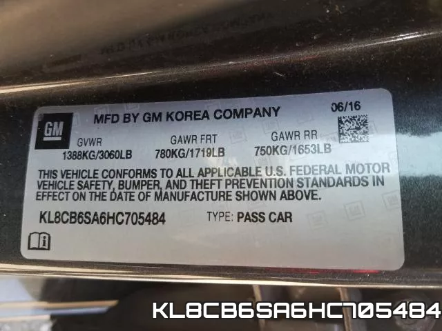 KL8CB6SA6HC705484 фото 2