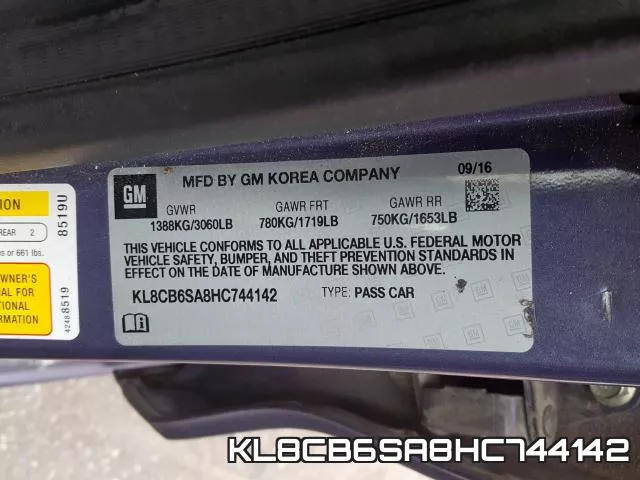 KL8CB6SA8HC744142 фото 2