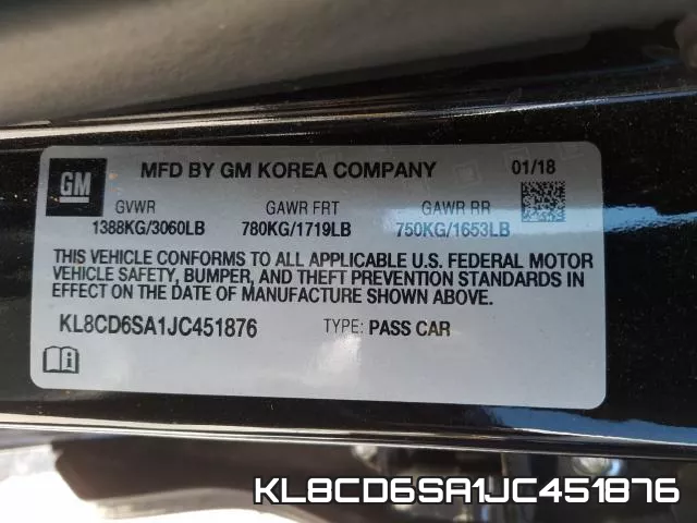 KL8CD6SA1JC451876 фото 2