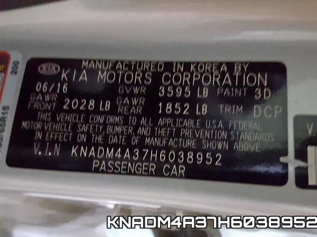KNADM4A37H6038952 фото 2