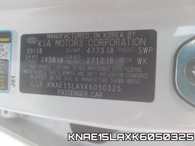 KNAE15LAXK6050325 фото 2