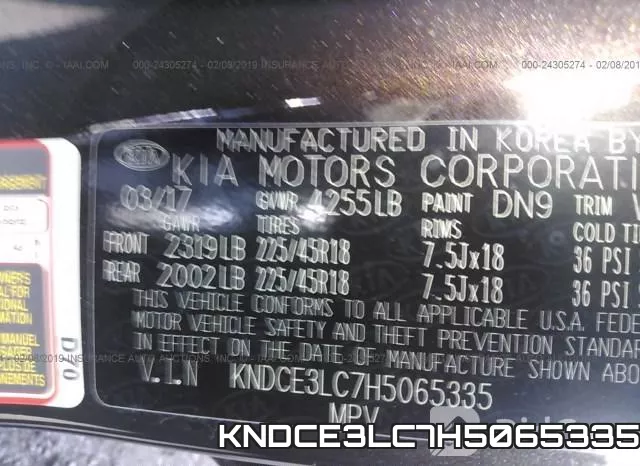 KNDCE3LC7H5065335 фото 10