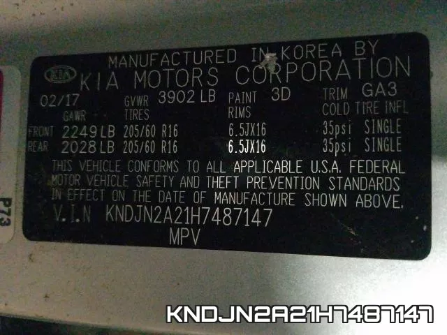KNDJN2A21H7487147 фото 2