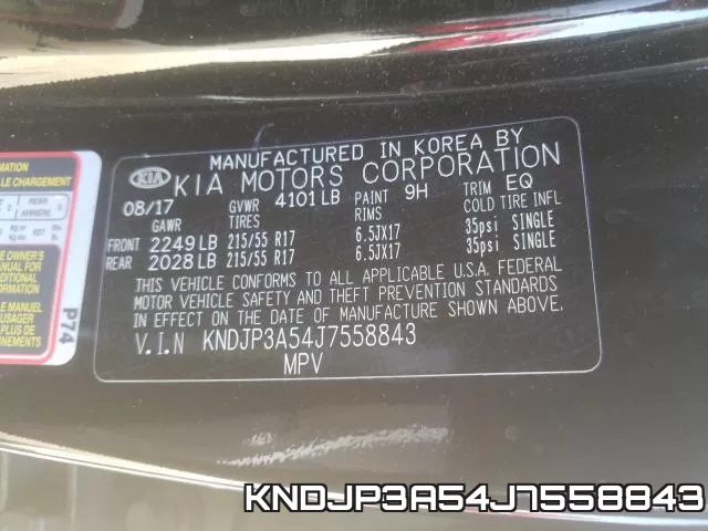 KNDJP3A54J7558843 фото 2